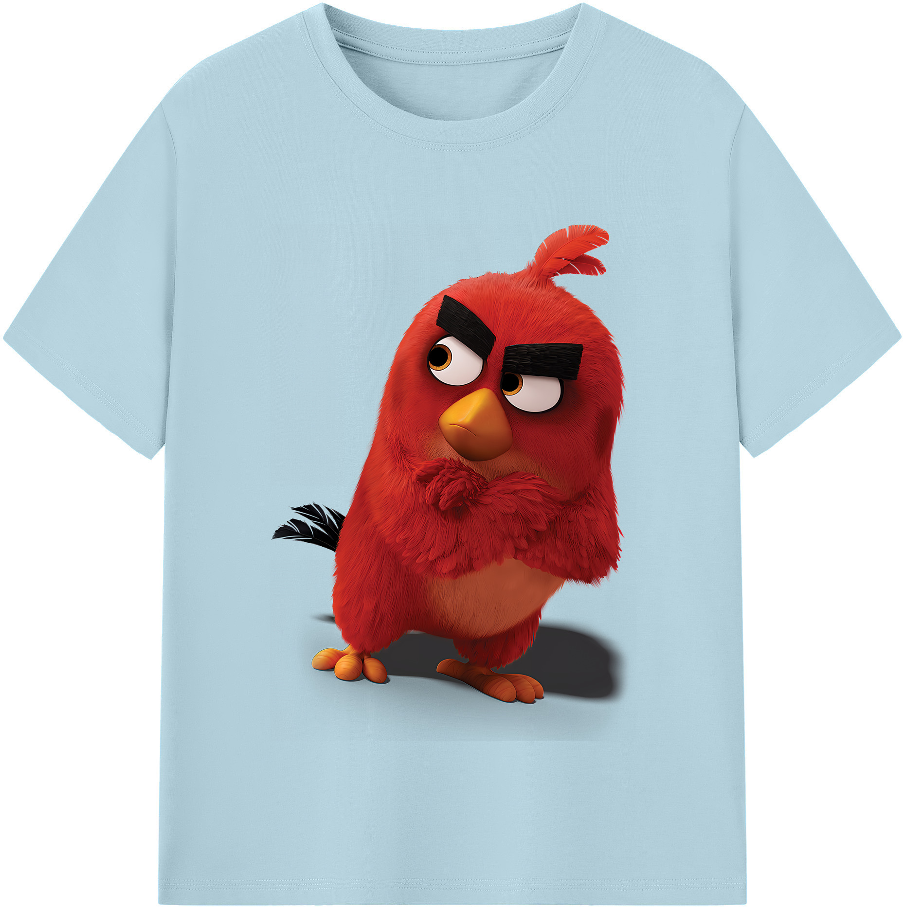 （画像用） Angry Birds アングリーバード 綿100％半袖Tシャツ（フロントプリント）